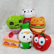 Squishy Cake Strawberry Squishy Burger Squishy Pumpkin Squishy Cappuccino Coffee Squishy Tomato Squi