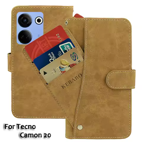 Vintage Leather Wallet Tecno Camon 11 12 15 17 18T 19 Pro 20 Premier 5G Case Flip Luxury Cover Phone
