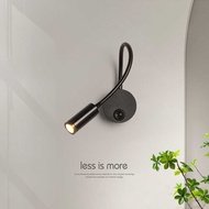 Bedside Lamp Reading Lamp Bedroom Wall Lamp with Switch Creative Hotel Dormitory Eye Protection Nigh