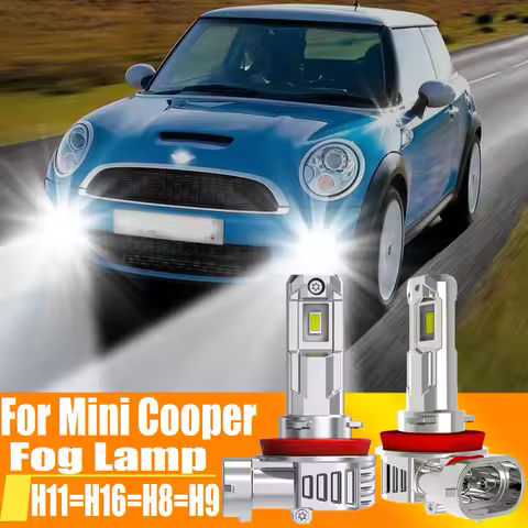 2x H11 H8 H16 H9 Led Fog Lights Canbus Car Bulb Driving Running Lamp 12v 55w For Mini Cooper R56 R50