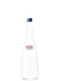 Evian Sparkling Natural Mineral Water - Glass 750ml