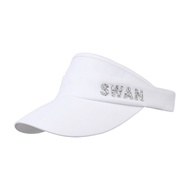 SWAN LOVE GOLF | หมวกกอล์ฟ Visor แวววาว ป้องกัน UV ไม่มีส่วนบน