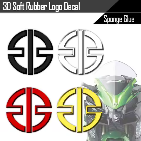 H2 3D Motorcycle Logo Stickers Emblem Badge Windshield Decals Tank For NINJA H2R Z800 Z900 Z650 ZX-6
