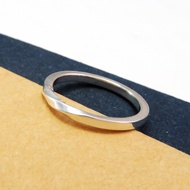 ART64 Geometric Square Twist Ring Sterling Silver