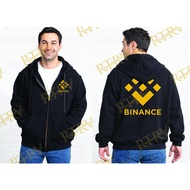 BINANCE BITCOIN CRYPTO LOGO ZIPPER HOODIE SWEATER JACKET