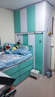 3呎床 衣櫃 書台