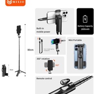 Mixio A33P Tongsis Powerbank Bluetooth Selfie Stick Tripod Mini Aluminum 80Cm