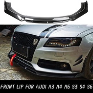 Sedan Front Bumper Lip Chin Spoiler Splitter Diffuser Bodykit Universal For Audi A3 S3 A4 S4 A6 S6 Q