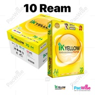 A4 Paper/Indah Kiat Paper/IK Yellow/A4 Kertas 70gsm/Copier Paper (450s/Ream)-1Carton x 10Reams
