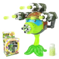 1PCS interesting Plants vs Zombies anime Figure Model Toy 15cm Gatling Pea shooter (3 Pea)High Quali