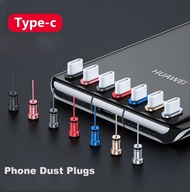 2ชิ้นปลั๊ก C ปลั๊กฝุ่น3.5มม. แจ็คหูฟัง USB Type-C ปลั๊กป้องกันฝุ่นสำหรับ Samsung S10 S9 S8 Note 8หัวเว่ย P10 P20 P30