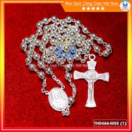 6mm silver rosary TH0466-M55 Catholic, Christmas, Birthday gift