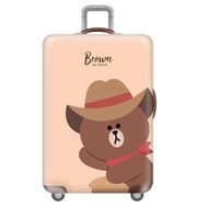 【現貨】加厚彈力耐磨行李箱套行李箱保護套 卡通可愛 3D 布朗熊 小熊 拉桿箱保護套 旅行箱保護套 防刮 旅行箱套29吋