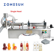 ZONESUN Pneumatic Piston Liquid Gel filling machine Milk Juice Vinegar Coffee Drink Filler