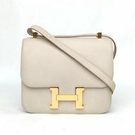 HERMES Constance康康2480珍珠灰EC皮D刻金扣肩背包