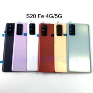 Cho Samsung S20 FE s20fe 4G 5G trở lại pin Bìa Glass Khung Vỏ thay thế