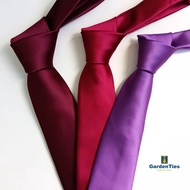 Purple Tie, Tali Leher Ungu, Maroon Plain Tie, Red Tie, Magenta, Merah Hati, Dark Red, Wine Red