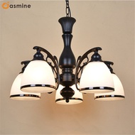 wrought iron paint chandelier simple living room dining room bedroom 3568 head retro fashion lighting postage