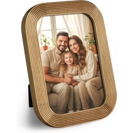 Afuly 5x7 Picture Frame Solid Wood Wooden 5 x 7 Picture Frames Modern Photo Frame Rounded Corner wit
