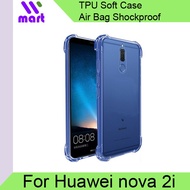 Huawei nova 2i Case Transparent Soft Cover with Shockproof 4-corner Bumper