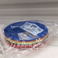 IKEA Domestic Daigou IKEA Carlas Rainbow Dish Plate 6 Pieces Children Plastic Tableware