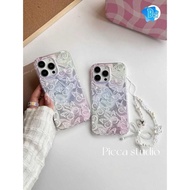 Ss957 Gl067 Premium Case Ombre Butterfly With Charm Softcase Casing Hp Compatible For Realme C1 C2 5