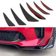 6pcs Car Front Bumper Lip Decoration Diffuser Shunt Fin Body Spoiler Canard Universal Auto Modified 