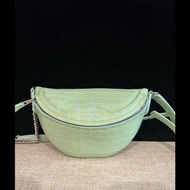 Balenciaga 綠色鱷魚壓紋腰包