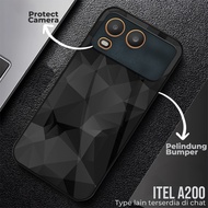 HP Itel A200 Glass Softcase A200/ Plus Casing Glossy Siliconehp Equipped with Camera Protection, Sha