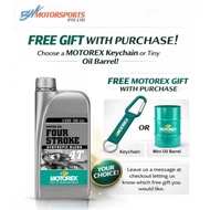 MOTOREX【Free GIFT】Four Stroke 4T 15W50 1L 1 Litre Motor Oil 4 Stroke Semi-synthetic Engine Oil Motor