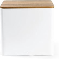 SALTER BW12899WEU7 Toronto Bread Bin - Acacia Wood Lid, Powder Coated Finish, Easy Clean, Bread, Bag