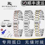 Same Day Shipment =☊Watch Accessories Buckle Strap BURBERRY BURBERRY Watch Strap Stainless Steel Bra