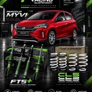 FTUNED Racing Spring CLS + FTUNED FTS+ (Soft/Hard) Combo Myvi G3/G4