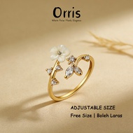 AG1 Orris Adjustable S925 Silver Ring Boleh Adjust Women Cincin Perak 925 Perempuan Halo Diamond Sty