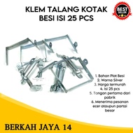 KLEM TALANG KOTAK PVC ISI 25 PCS CANTOLAN GANTUNGAN PIPA PROMO DISKON TERLARIS BAHAN BESI TEBAL HARG