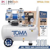 TOMA JAPAN ปั้มลมออยล์ฟรี ปั้มลม 30 ลิตร 850W (ถังเต็ม) ปั๊มลม OIL FREE ปั้มลมไฟฟ้า ถังลม ปั๊มลมไม่ใ