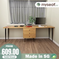 [Bulky] MYSEAT.sg MORSTAN Workstation Desk customisable local handcrafted toxic-free