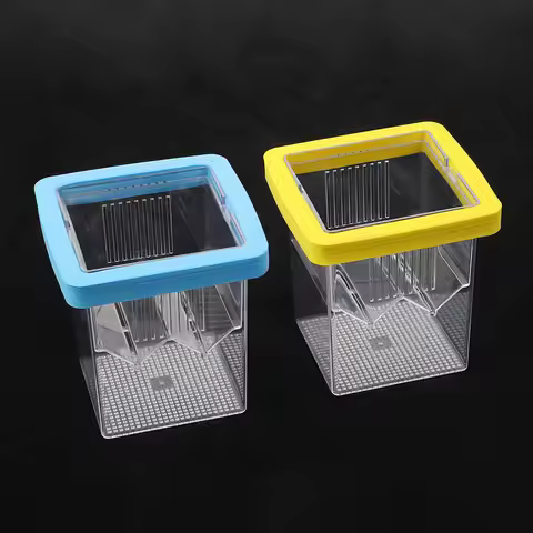 Suspendable Aquarium Fish Fry Incubator with Suction Cups - Floating Fish Breeding Box for Fish Fry,