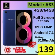 Oppo A83 6GB RAM+128GB ROM 100% Original Handphone | Murah |