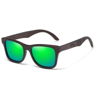 GM natural bamboo wooden sunglasses manual polarizer coated lens glasses block the suns ultraviolet 