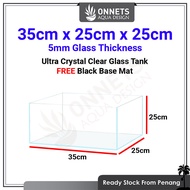 35cm x 25cm x 25cm - 5MM Ultra Crystal Clear CC Aquarium Tank
