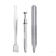Crazy 3Pcs Beading Tweezers Set Stainless Steel Jewelry Crafting Tools Diamond Holder
