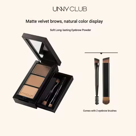 UNNY Tricolor Eyebrow Powder Plate Is Natural And Durable, Not Easy To Decolorization, Waterproof An