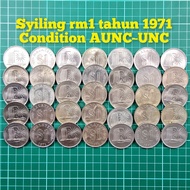 (B46) duit syiling rm1 tahun 1971 duit syiling lama duit lama kertas lama syiling 1971 kedai duit la
