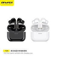 Awei T29 Wireless Earbuds Stereo Sound Sport Headphone Wireless Earphone Awei Bluetooth Earbuds (Bla