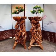 Tree Root Creative Bonsai Flower Stand Root Carving Straight Root Carving Azalea Root Living Room Ba