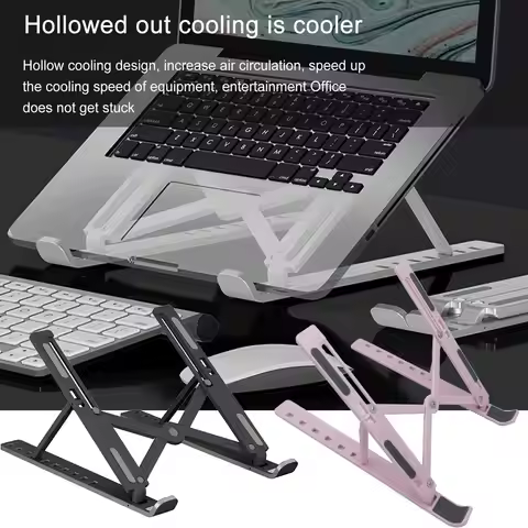 Plastic Foldable Laptop Stand Notebook Stand Portable Laptop Holder Tablet Stand Computer For MacBoo