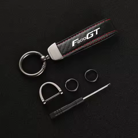 Motorcycle Leather Keychain Horseshoe Buckle Jewelry for BMW F800GT F800S F 800 GT 800GT F800ST