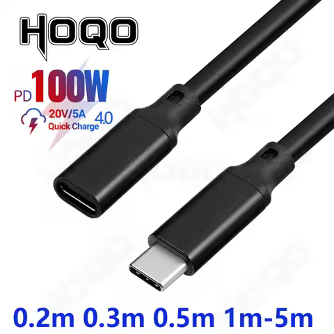USB c extension cable,100W PD 5A 4k nindendo switch usb c cable flex type c male to female data clha