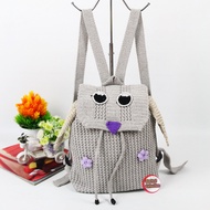 Tas rajut anak perempuan karakter owl lucu bisa untuk tk sd sekolah mengaji dan traveling